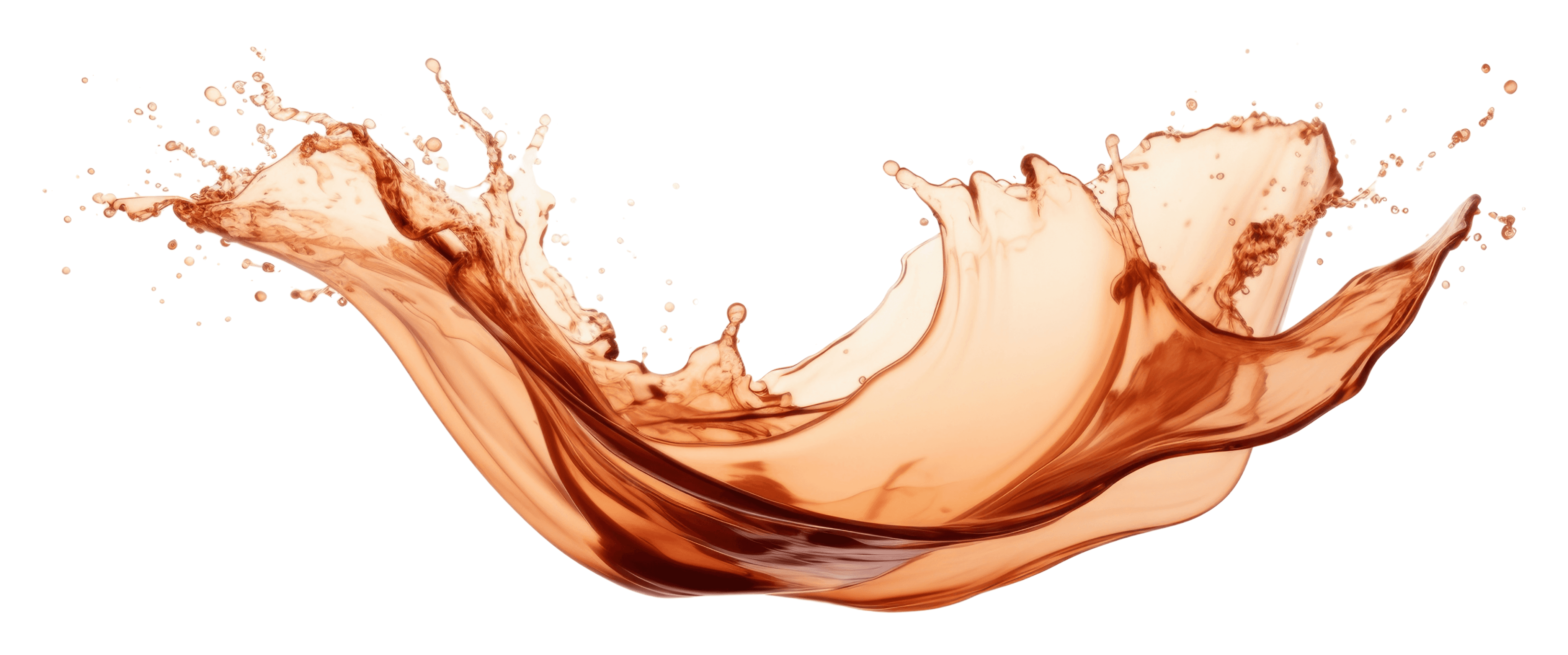 Dynamic brown liquid splash